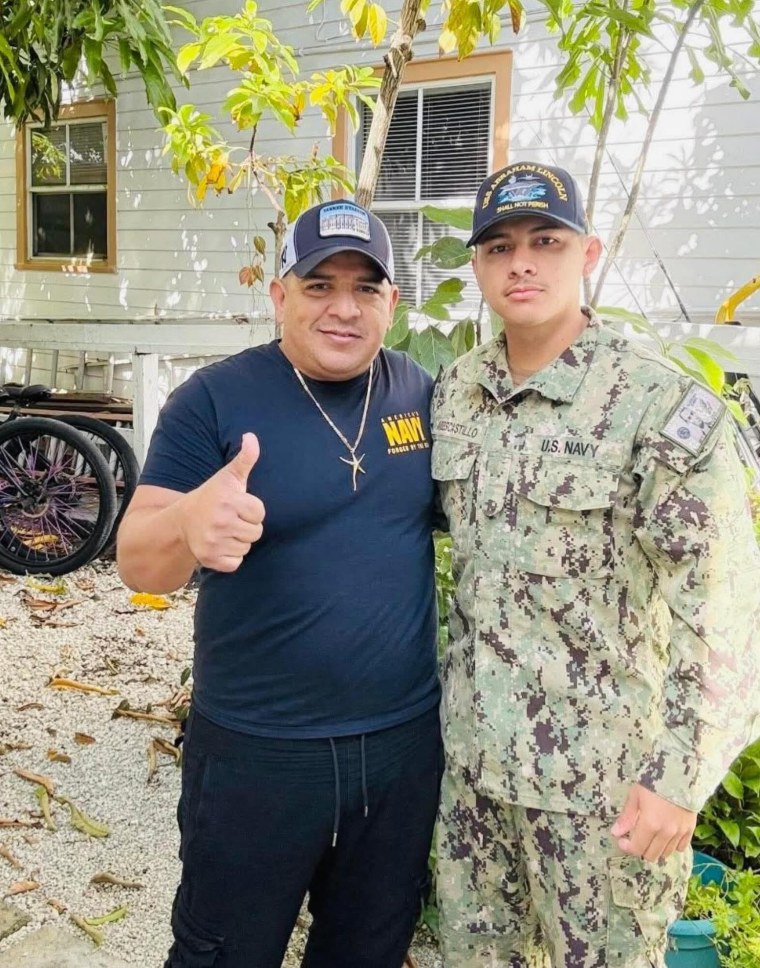 Joshua Aviles and his father, Luis Manuel Aviles.
